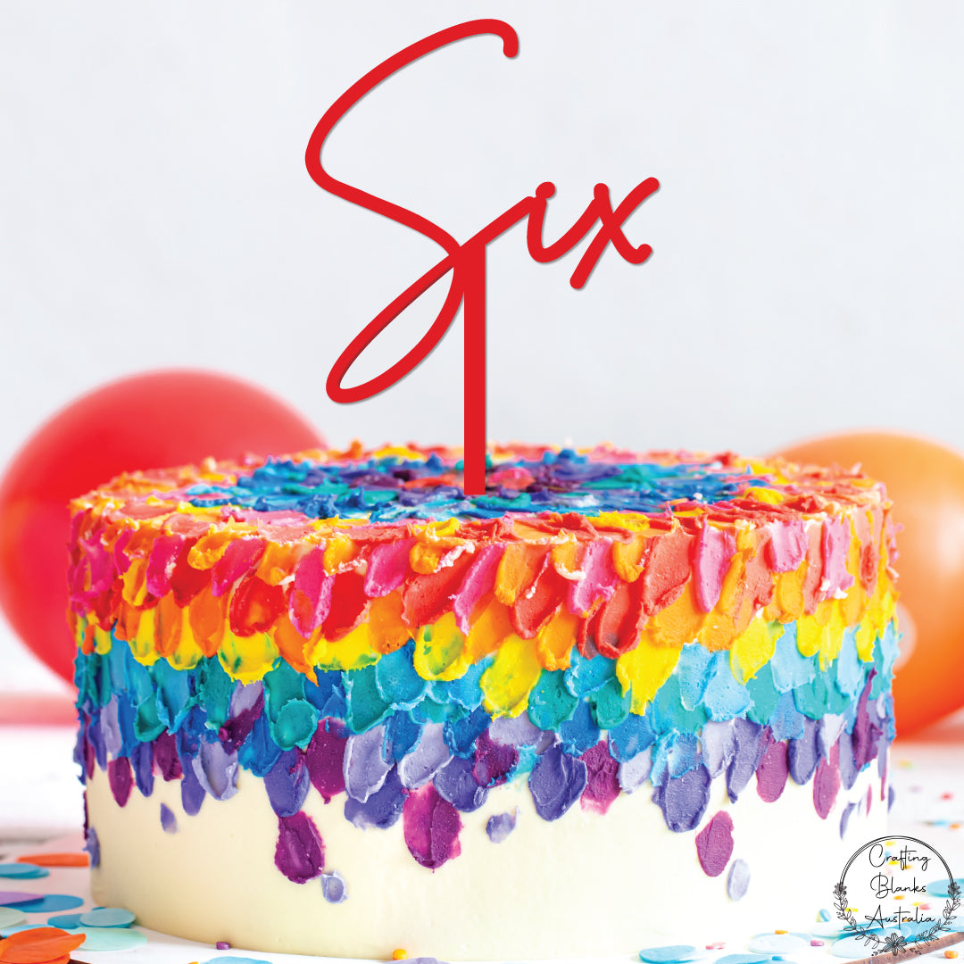Six • Cake Topper • 150mm