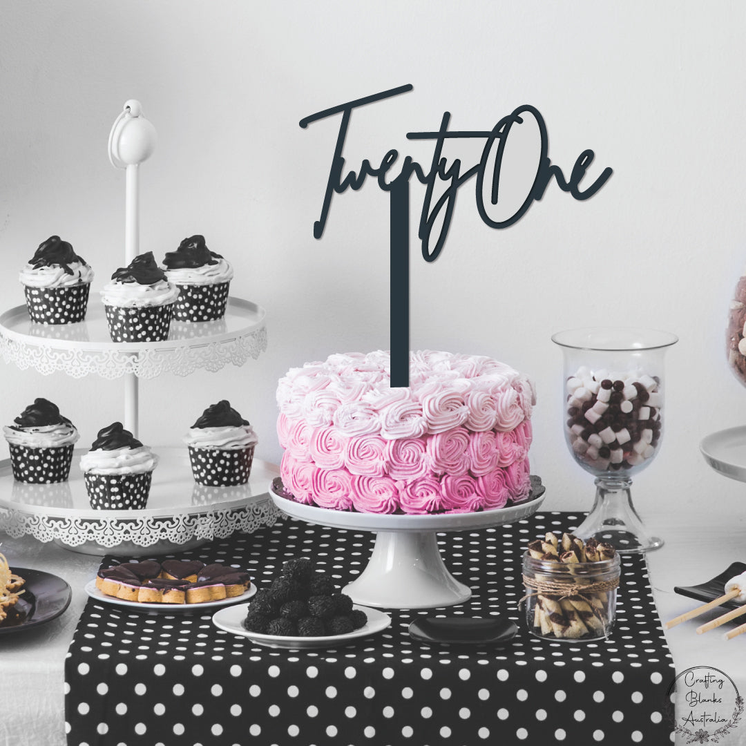 Twenty One • Cake Topper • 120mm