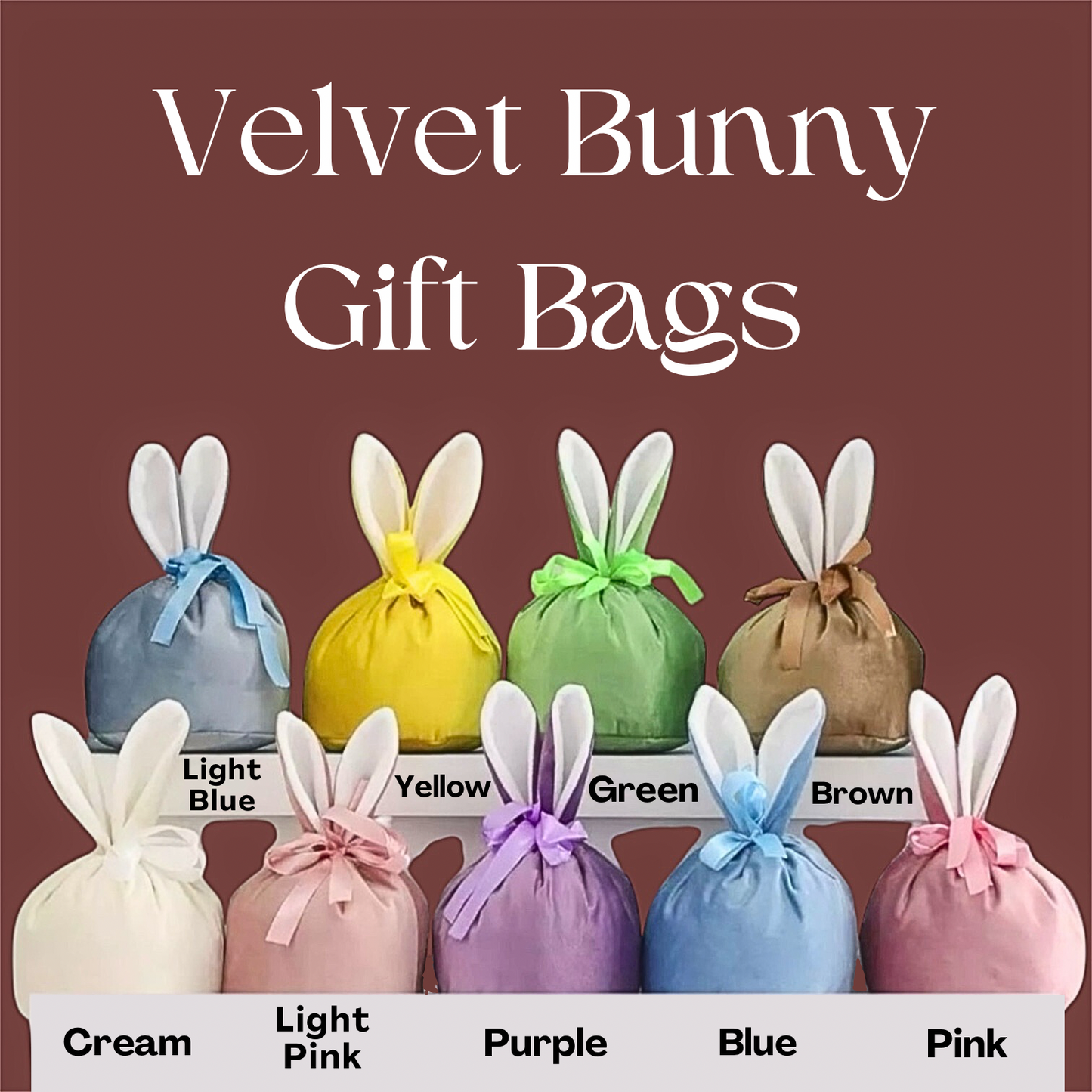Velvet Bunny Gift Bags