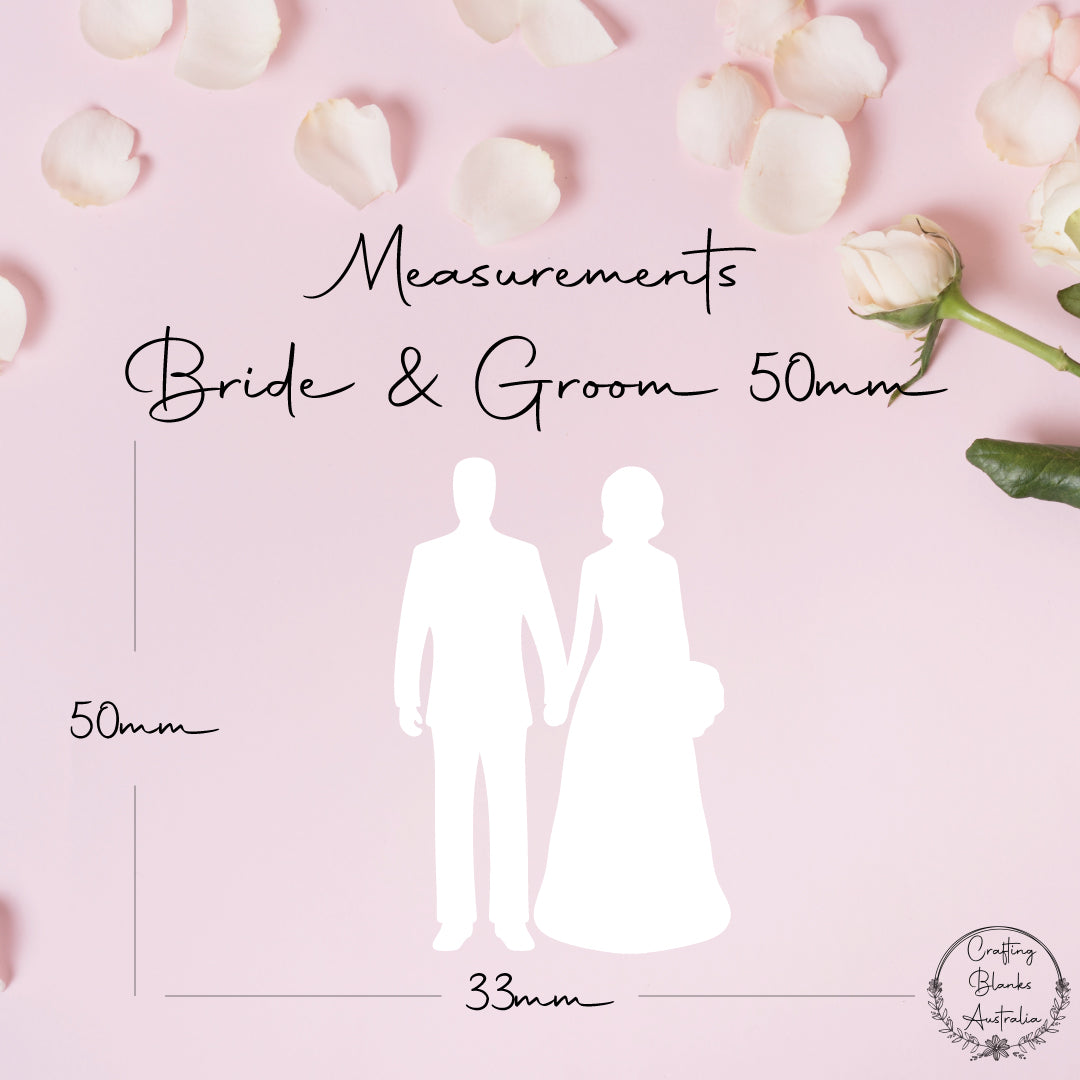 Bride & Groom • Blank Shape • 50mm