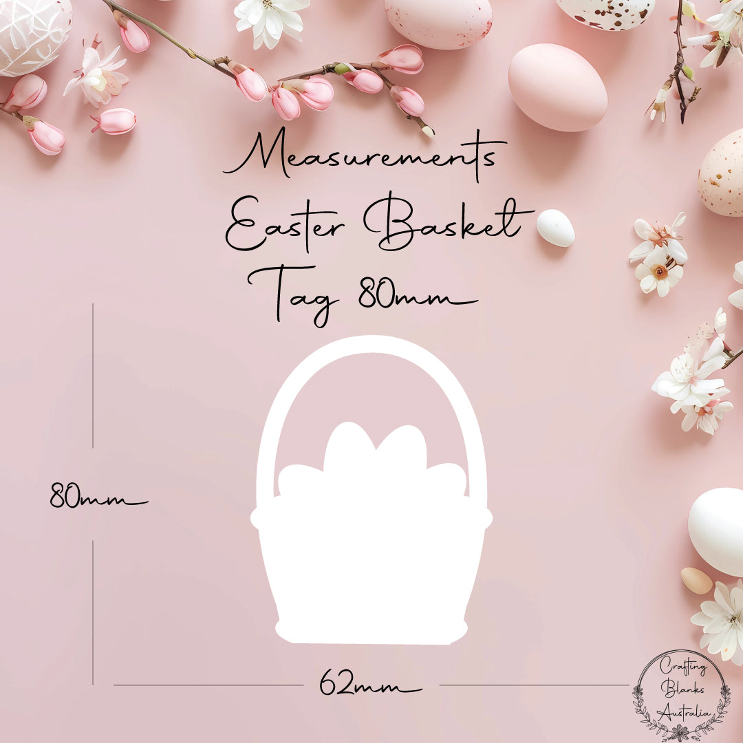 Easter Basket • Blank Tag • 80mm