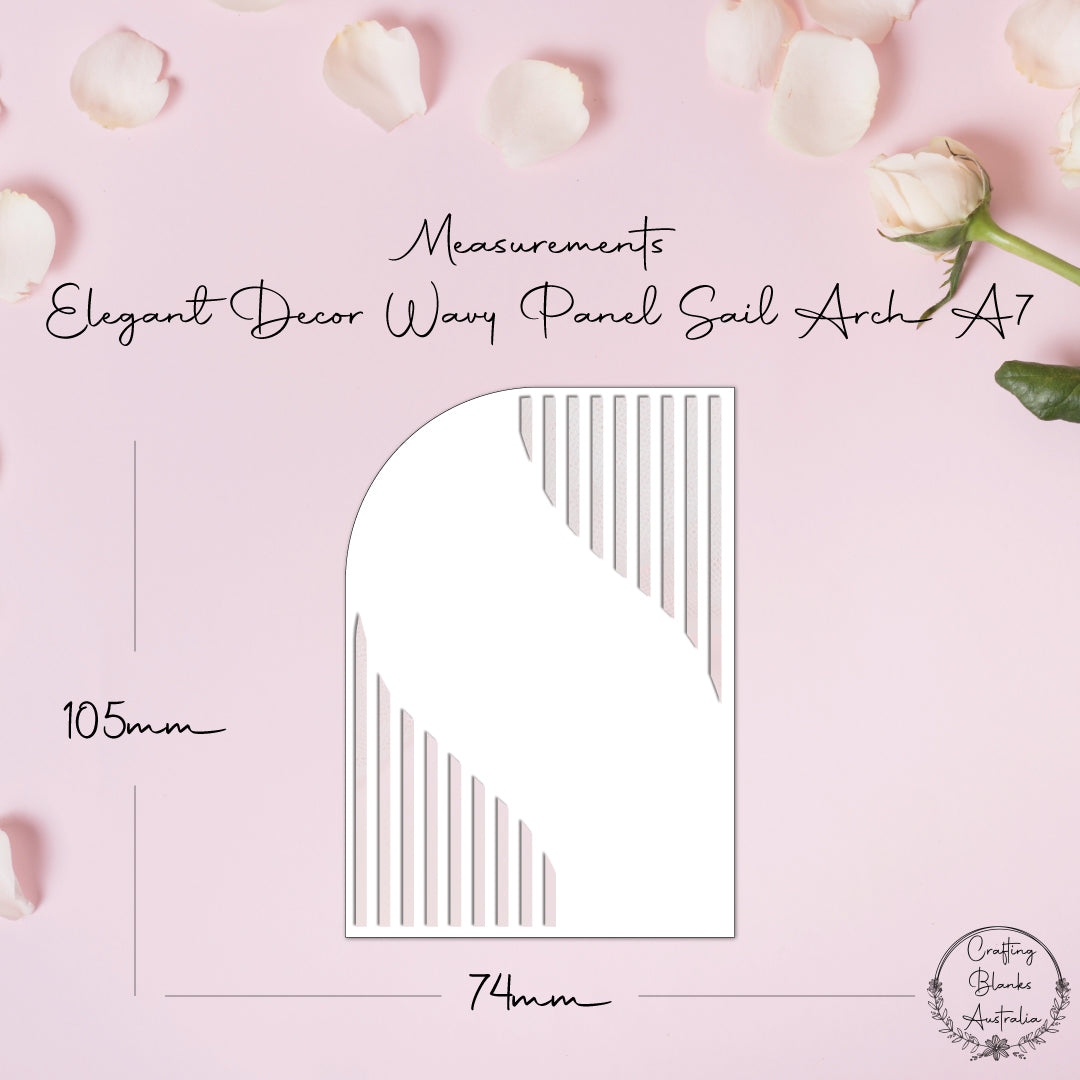 Sail Arch Elegant • Wavy Panel • Blank Decor Shape • A7