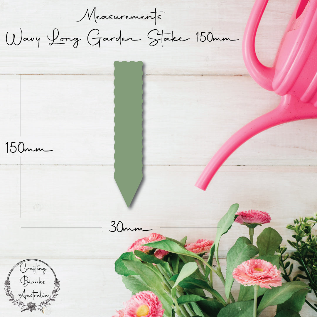 Wavy Long • Garden Stake • 150mm