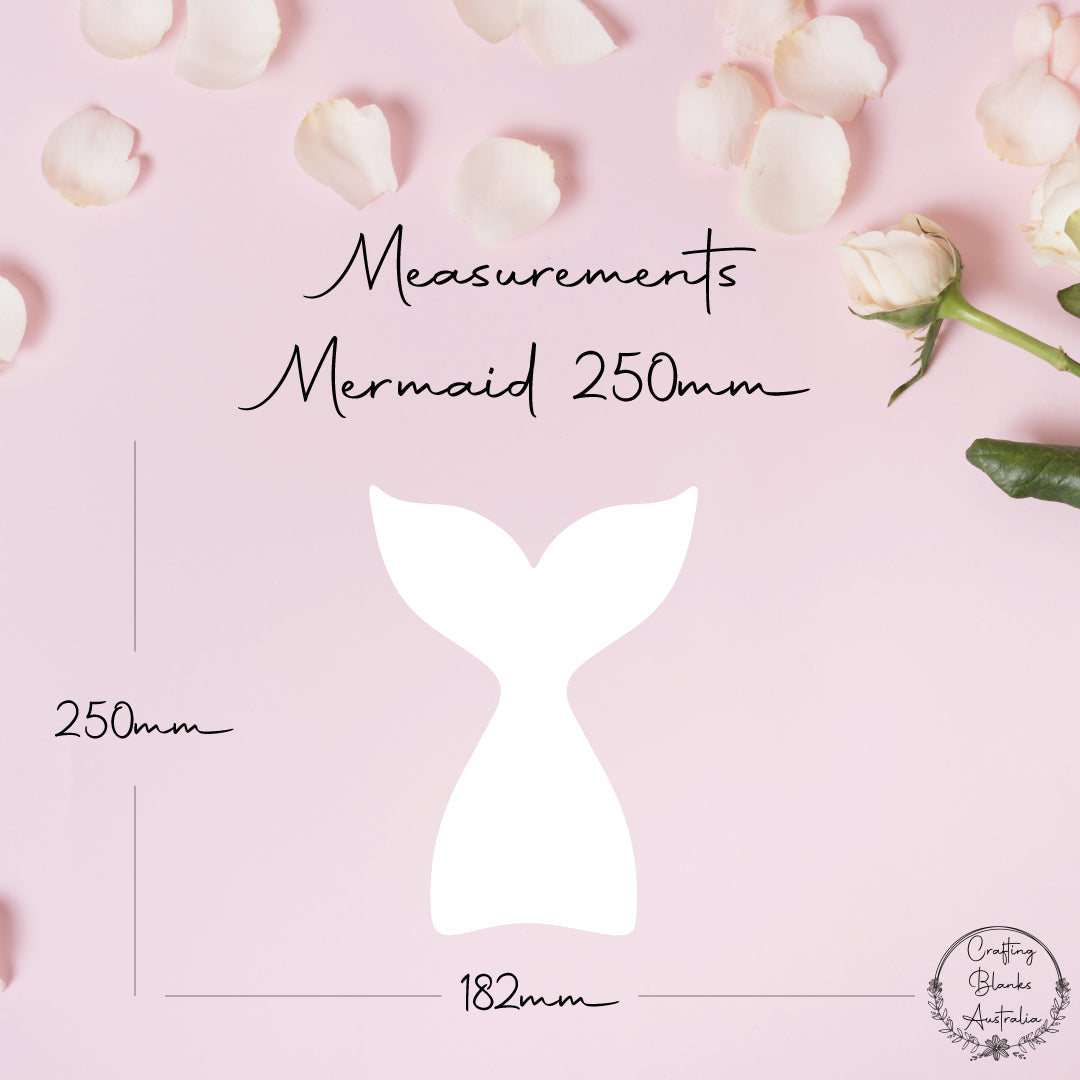 Mermaid Tail • Blank Shape • 250mm