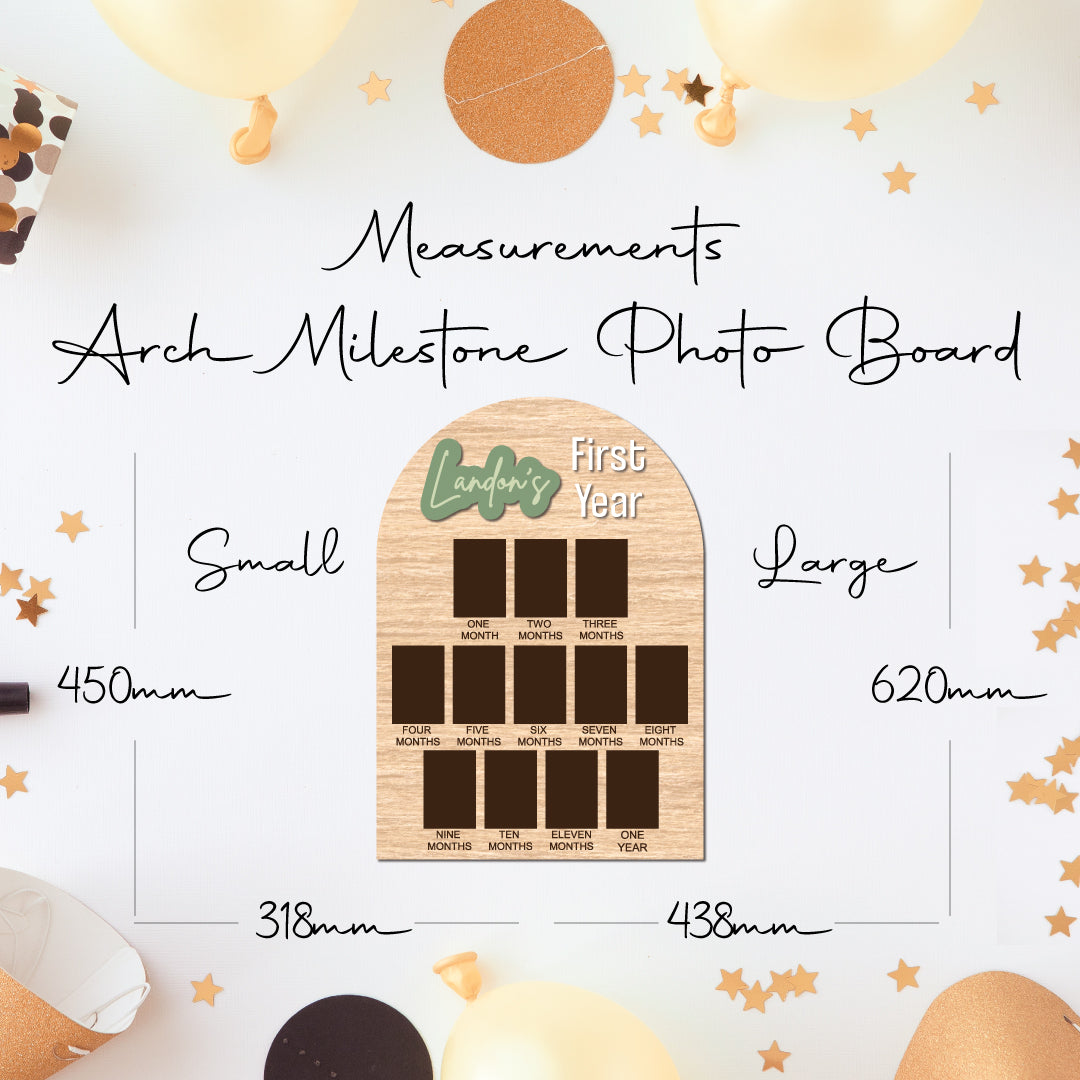 First Year • Milestone Photo Board • Custom