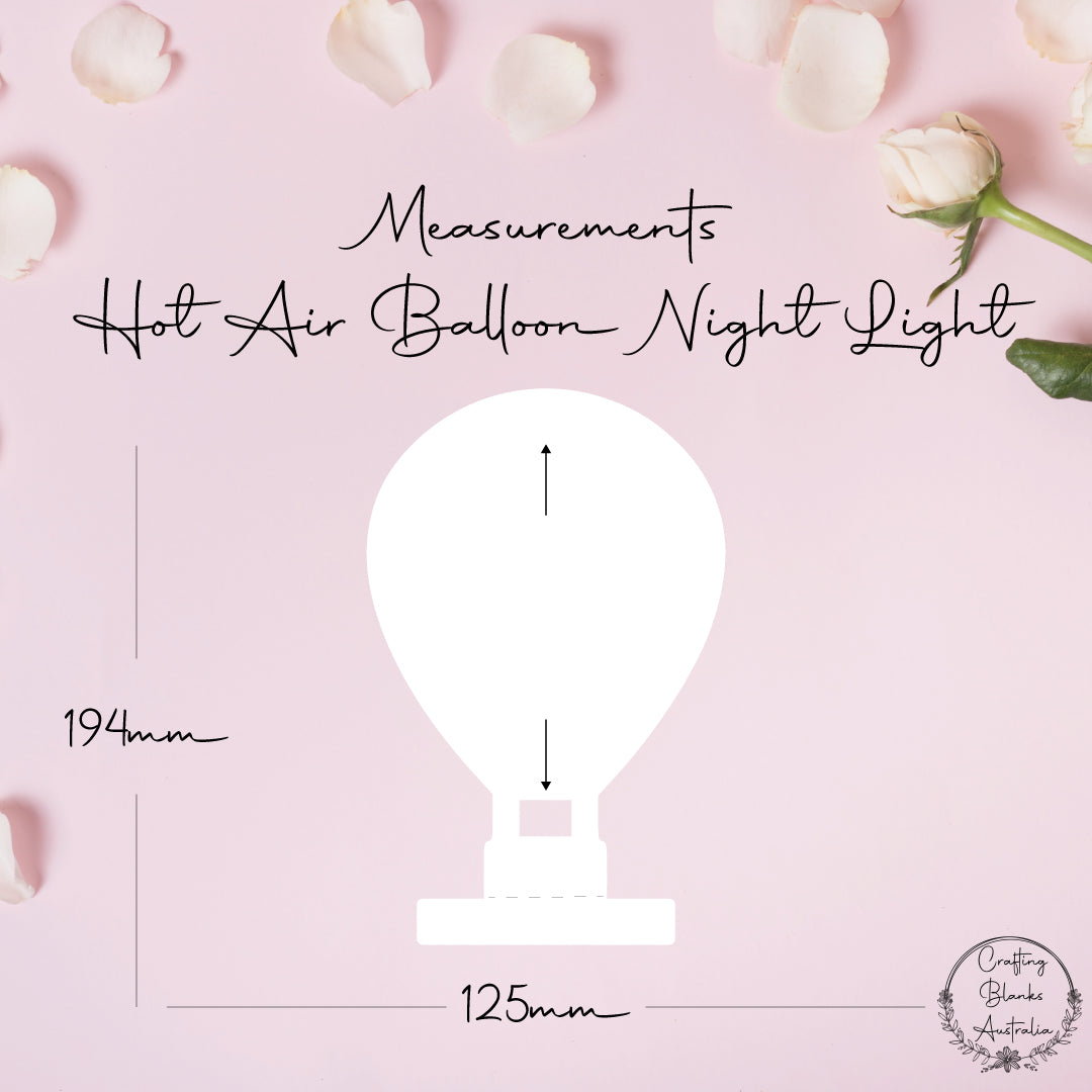 Hot Air Balloon • Blank Shape • Night Light