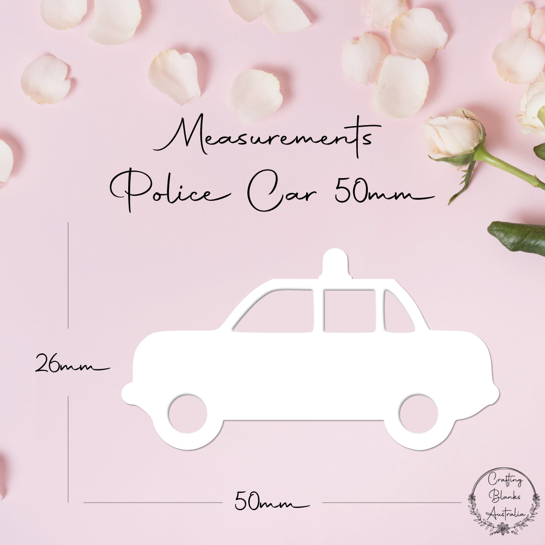 Police Car • Blank Shape • 50mm