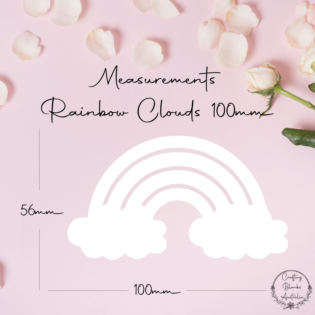 Rainbow Clouds • Blank Shape • 100mm