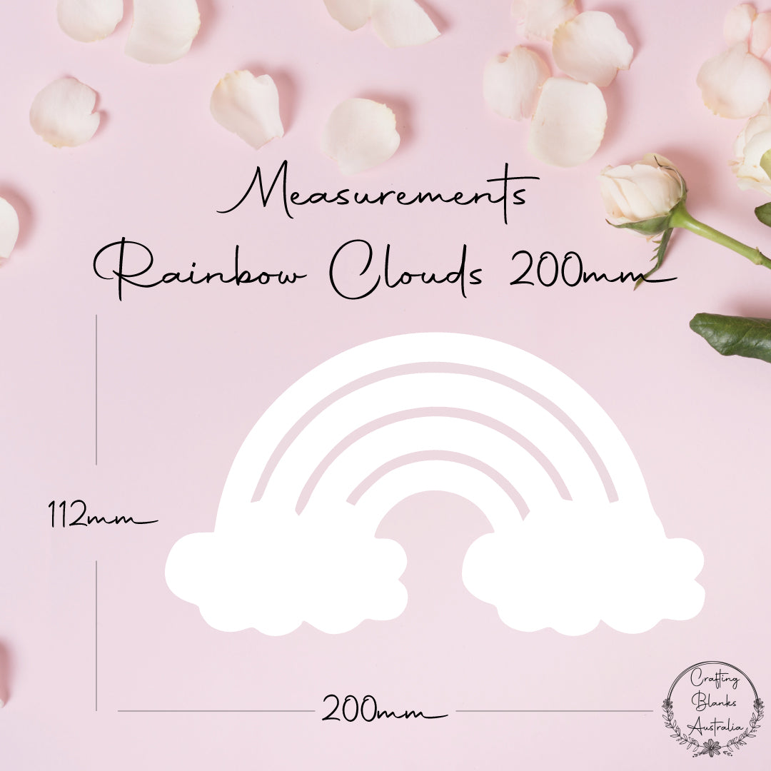 Rainbow Clouds • Blank Shape • 200mm