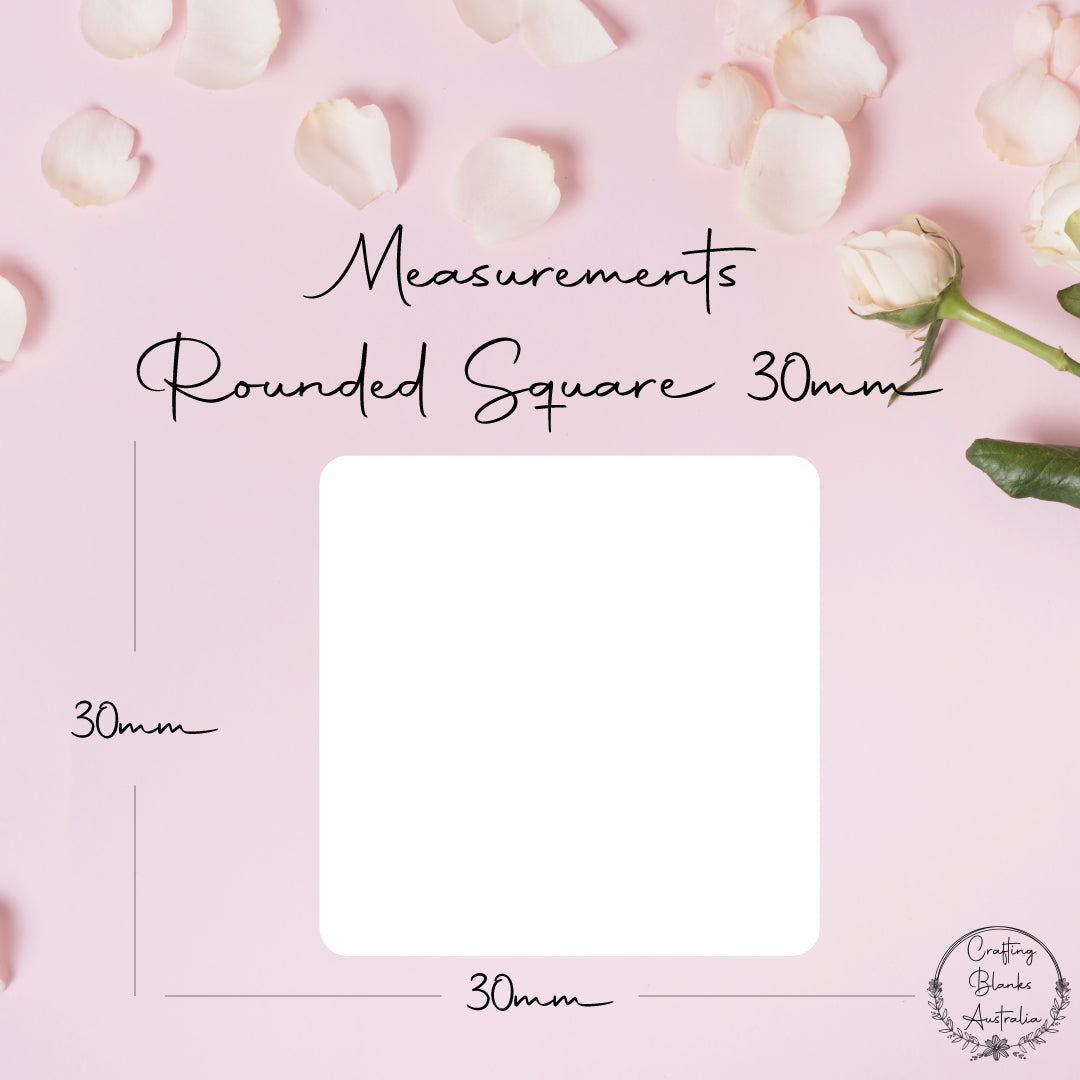 Rounded Square • Blank Shape • 30mm