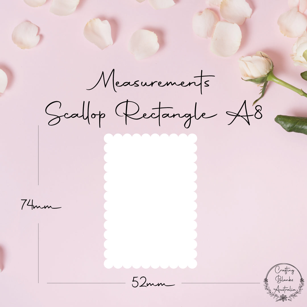 Scallop Rectangle • Blank Shape • A8