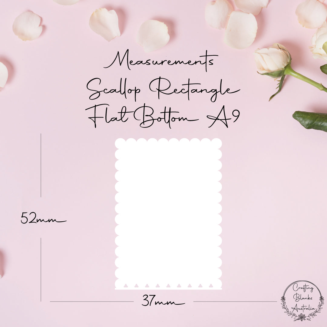 Scallop Rectangle Flat Bottom • Blank Shape • A9