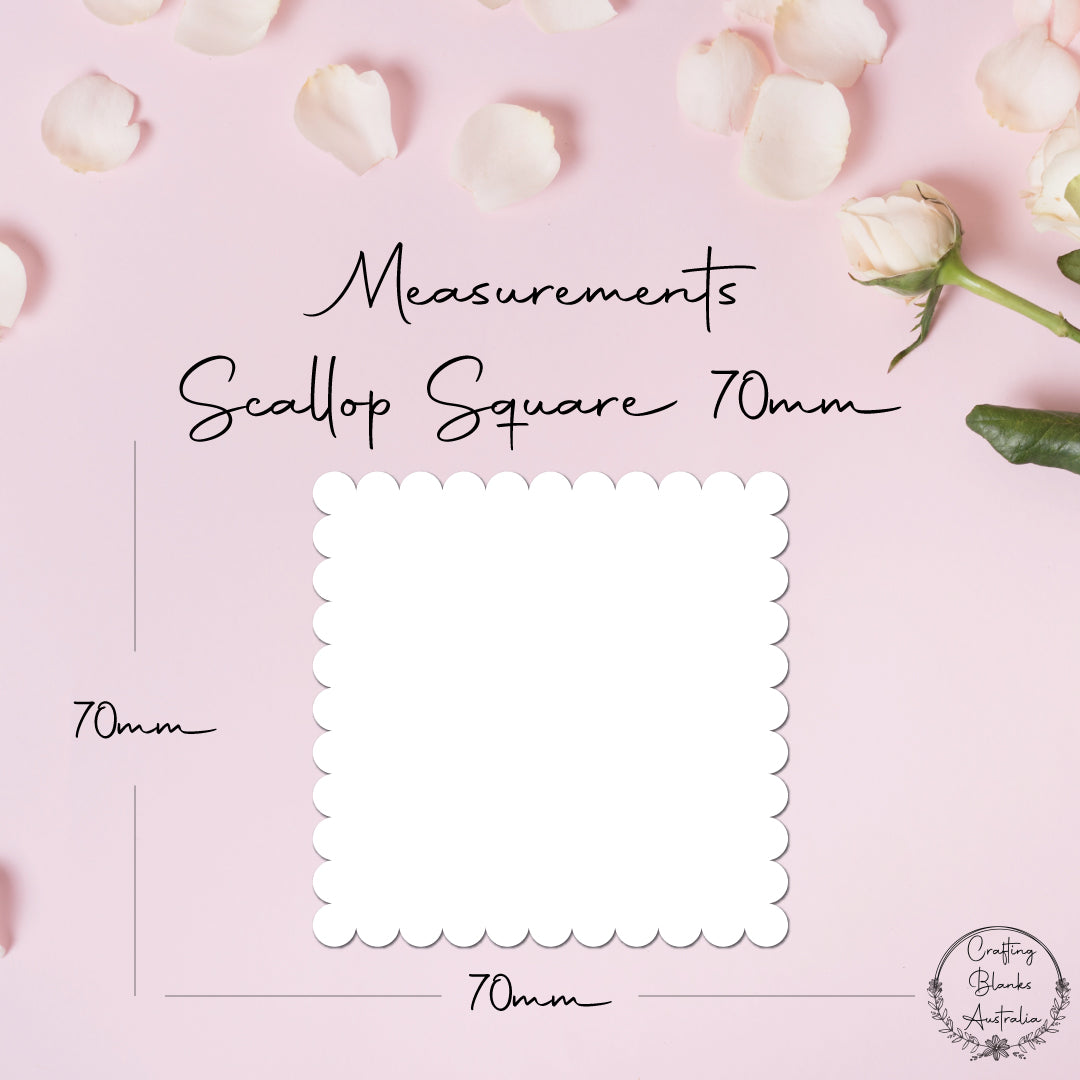 Scallop Square • Blank Shape • 70mm