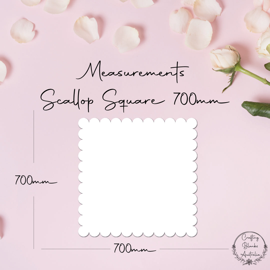 Scallop Square • Blank Shape • 700mm