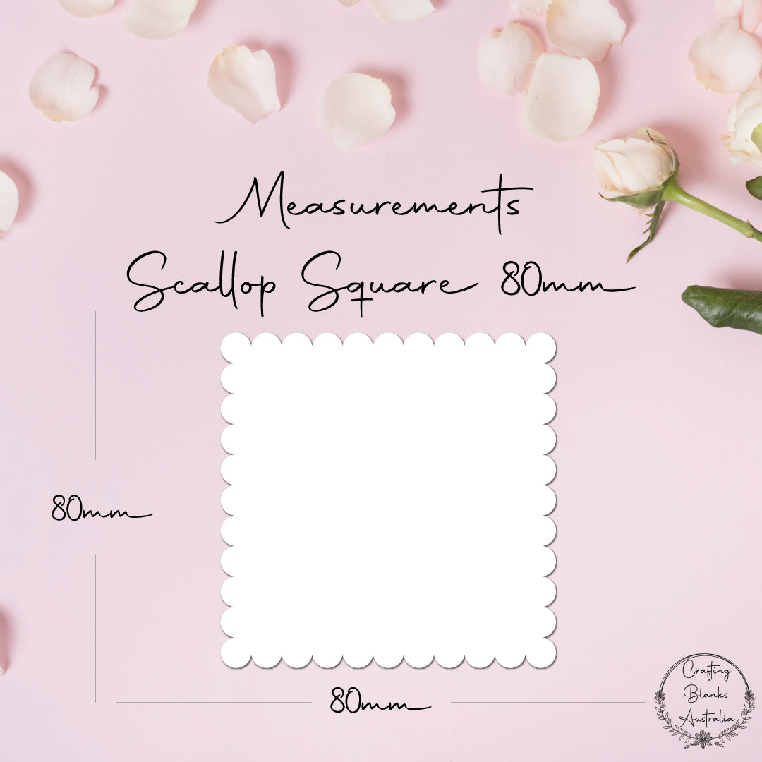 Scallop Square • Blank Shape • 80mm