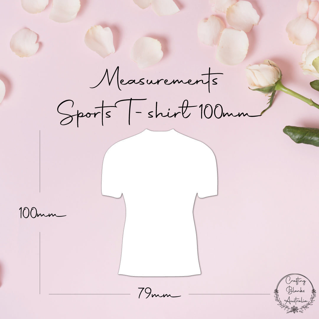Sports Tshirt • Blank Shape • 100mm