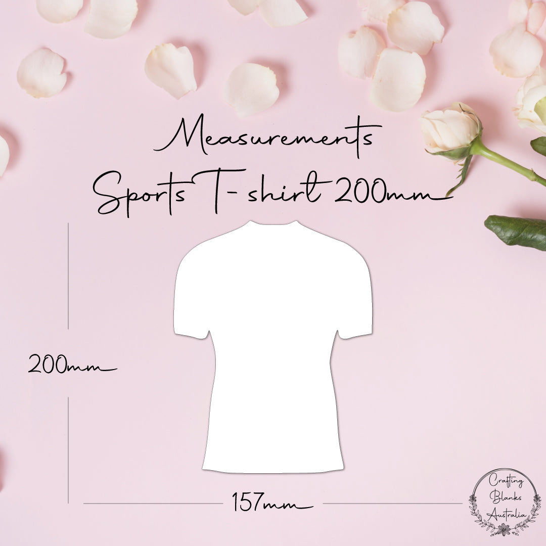 Sports Tshirt • Blank Shape • 200mm