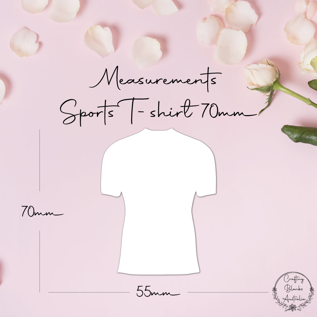 Sports Tshirt • Blank Shape • 70mm