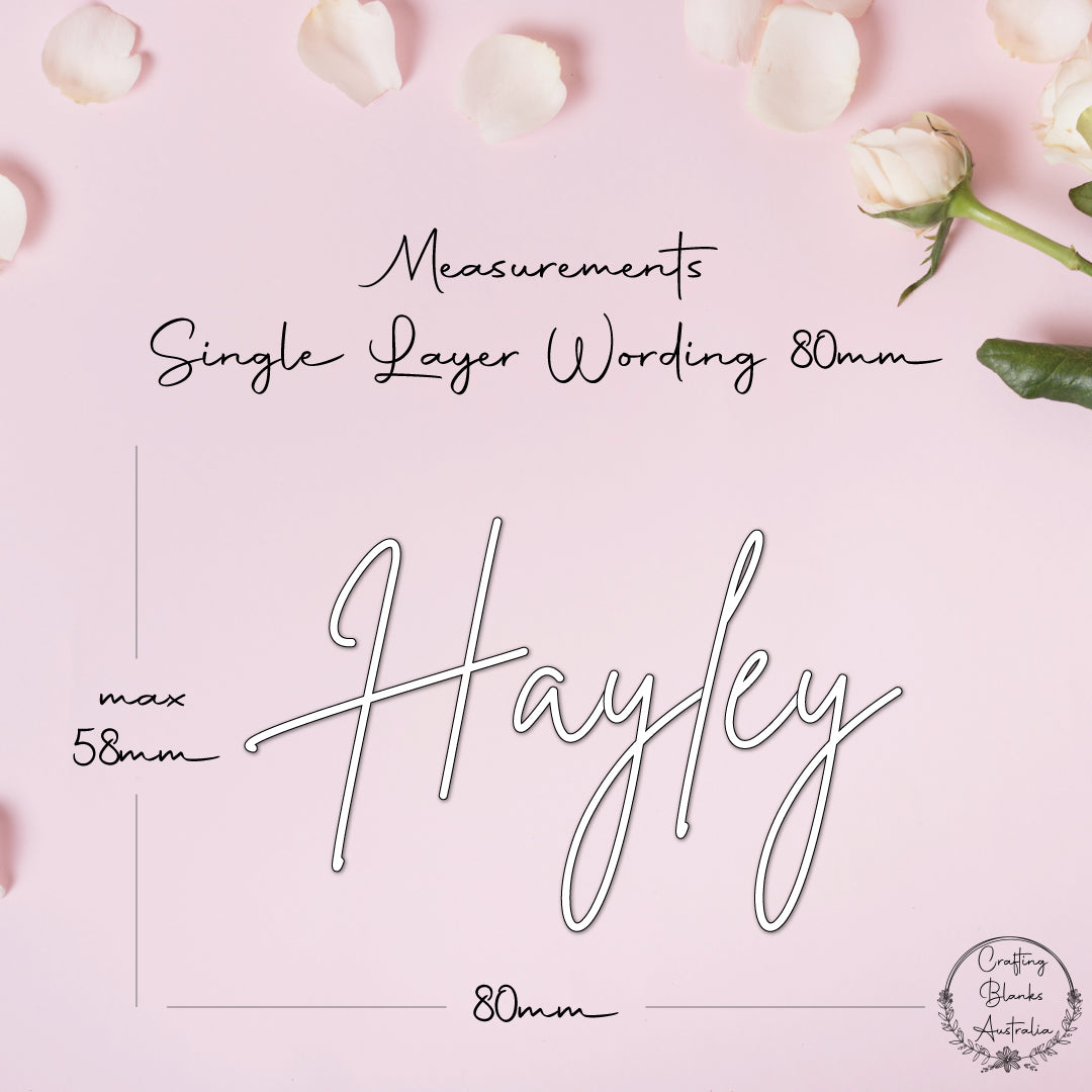 Wording Single Layer • Custom • 80mm