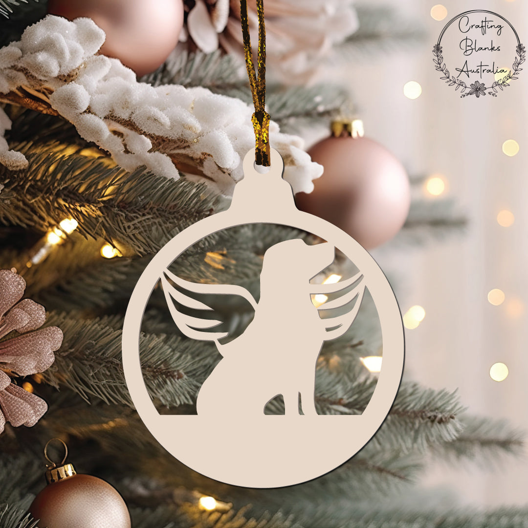 Dog Angel Wings • Bauble Shape • 150mm