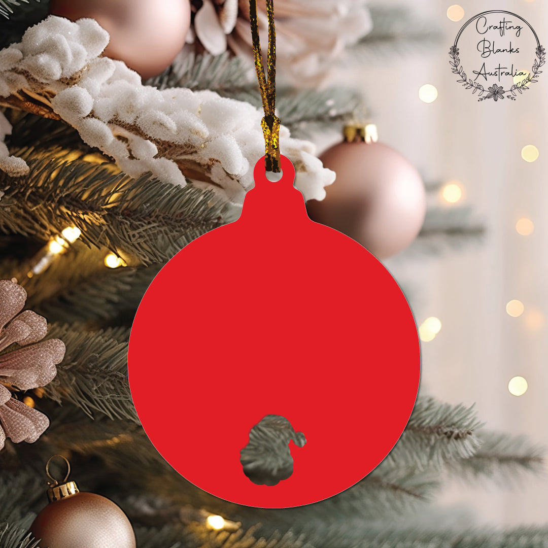 Santa • Bauble Shape • 100mm