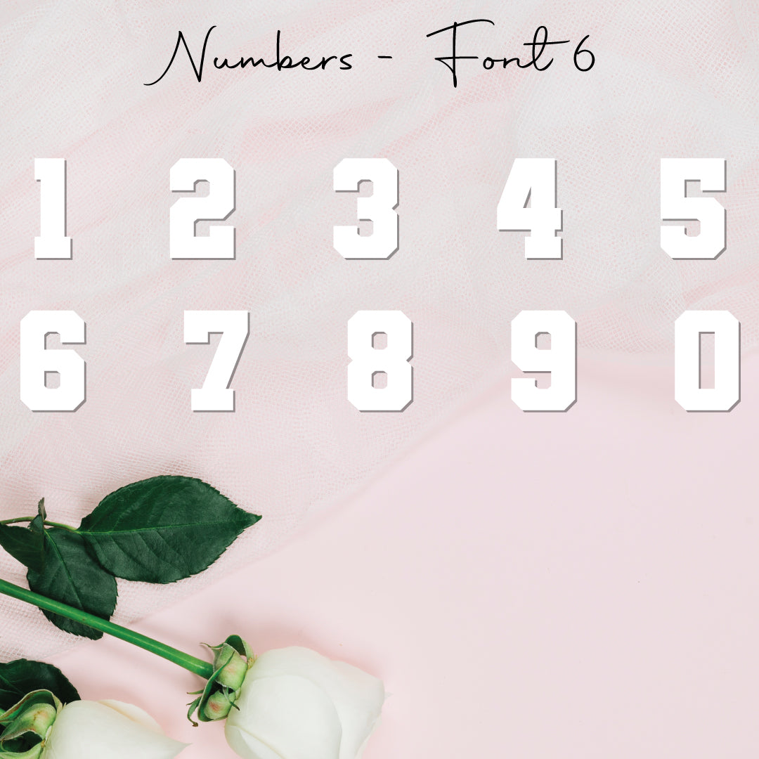 Single Numbers • Blank Shape • 50mm