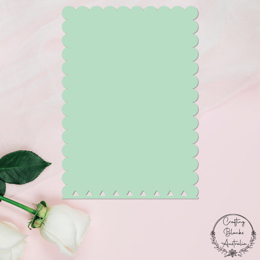 Scallop Rectangle Flat Bottom • Blank Shape • A9