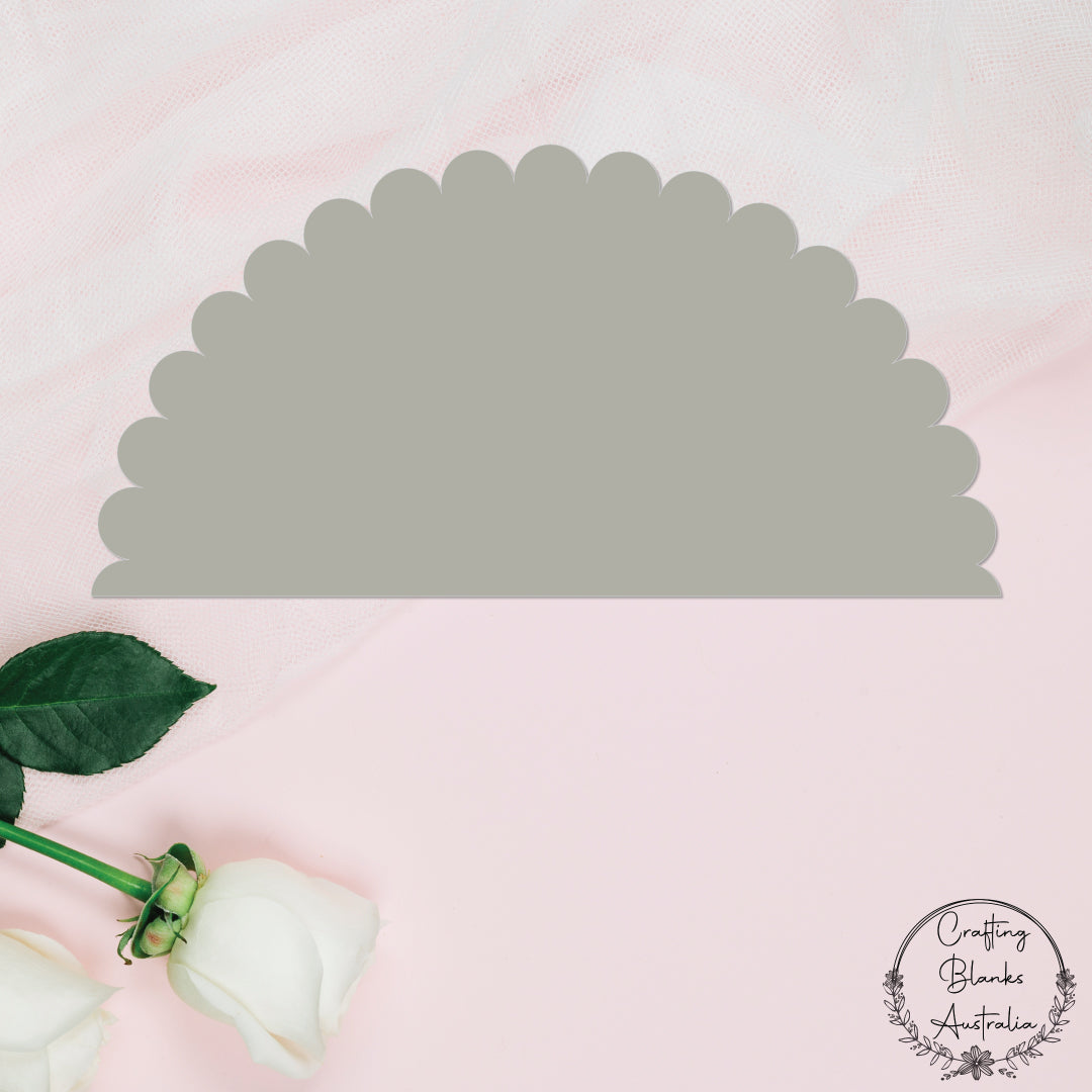 Scallop Half Circle • Blank Shape • 600mm
