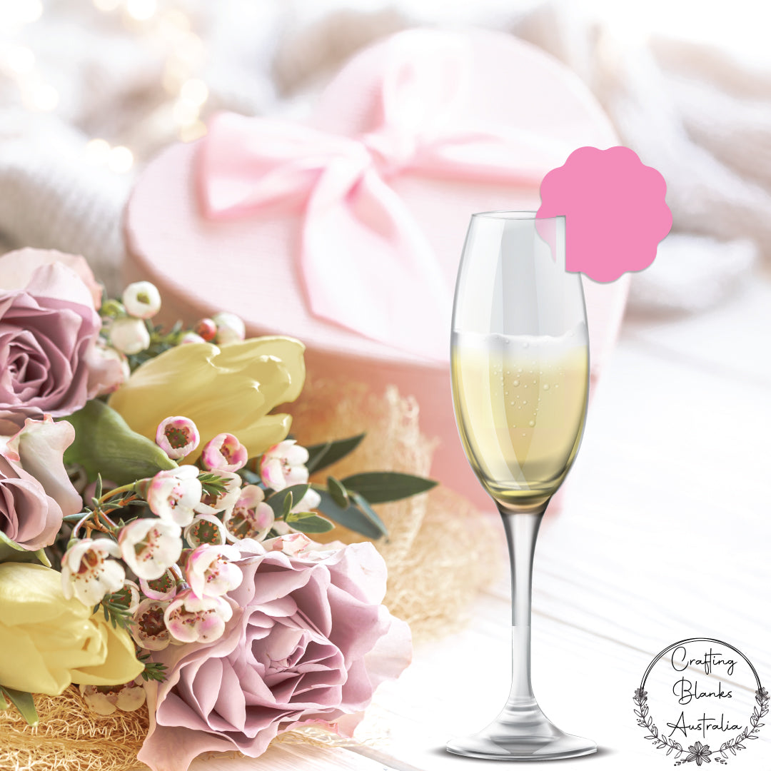 Wavy Circle • Wine Charm • Place Card