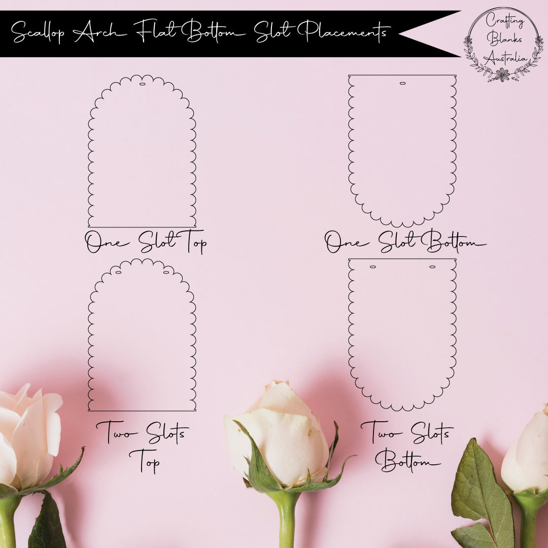 Scallop Arch Flat Bottom • Blank Shape • A4