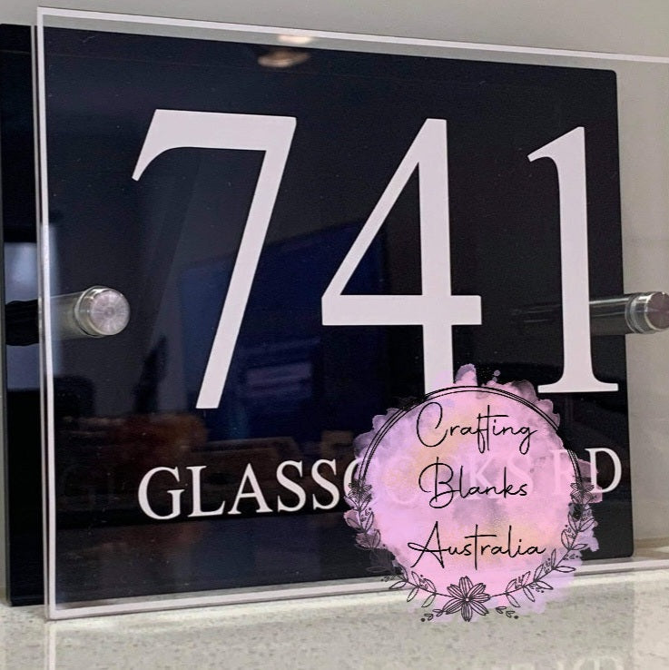 Large acrylic house number