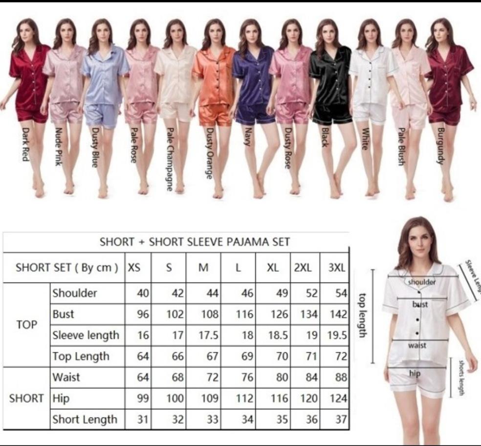 Clearance Short Satin Pjs