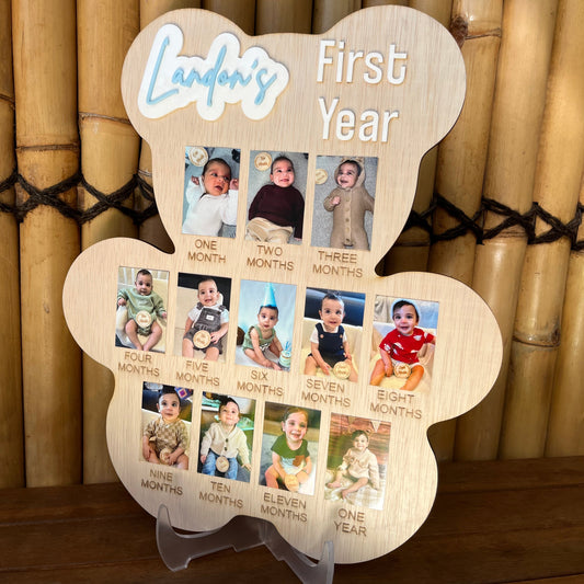 First Year • Milestone Photo Board • Custom