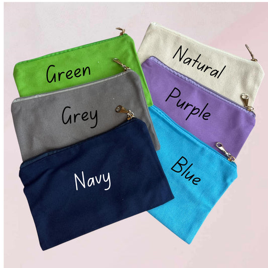 Canvas cosmetic bags (discontinued colours)