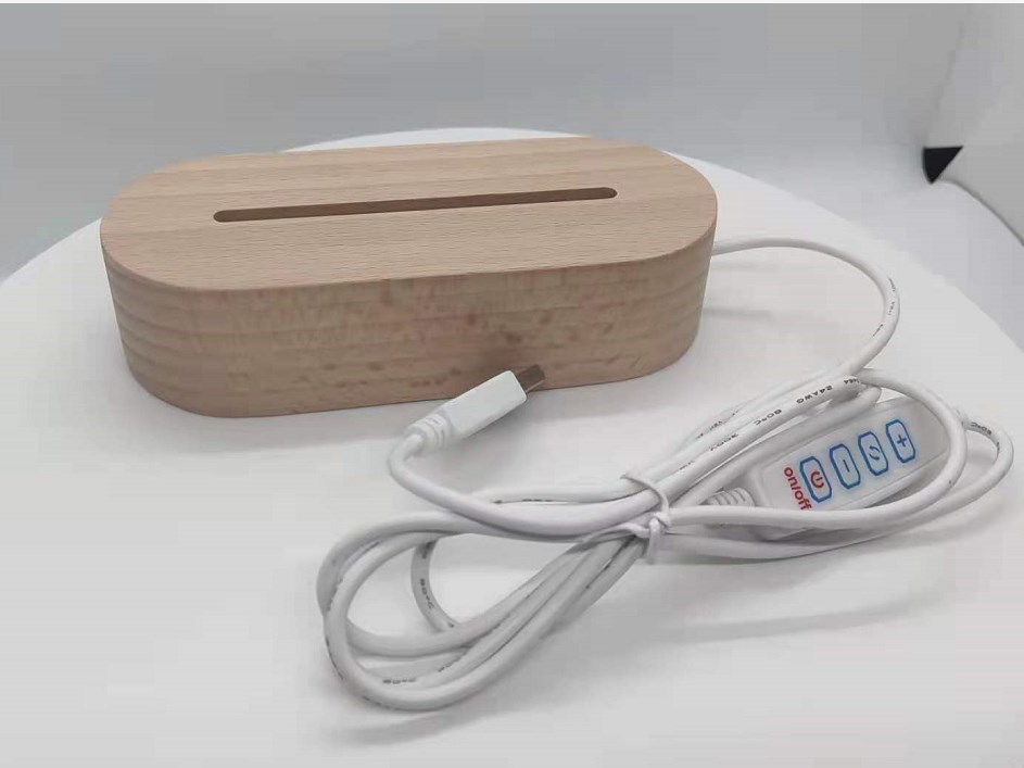 Wooden • Led Night Light Base • White Light