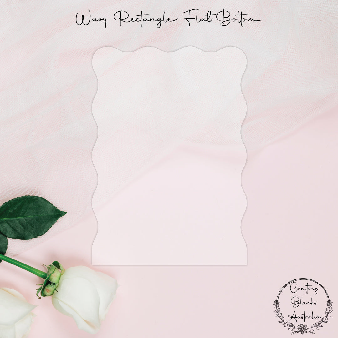 Wavy Rectangle Flat Bottom – Crafting Blanks Australia