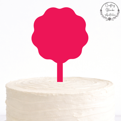 Wavy Circle • Cake topper • 100mm