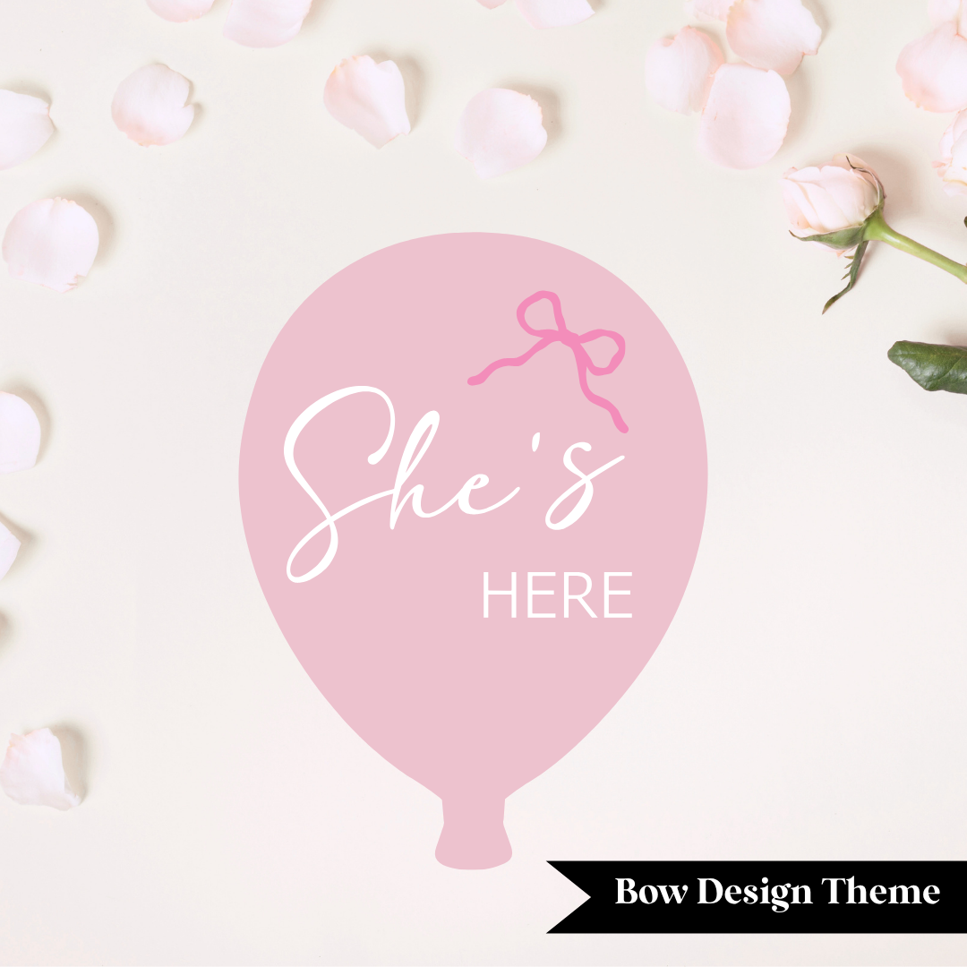 Balloon Birth Announcement Sign
