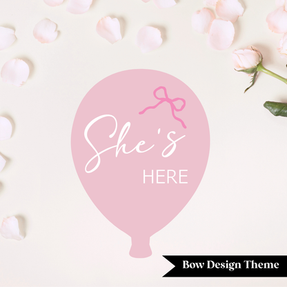 Balloon Birth Announcement Sign