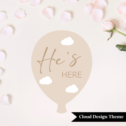 Balloon Birth Announcement Sign