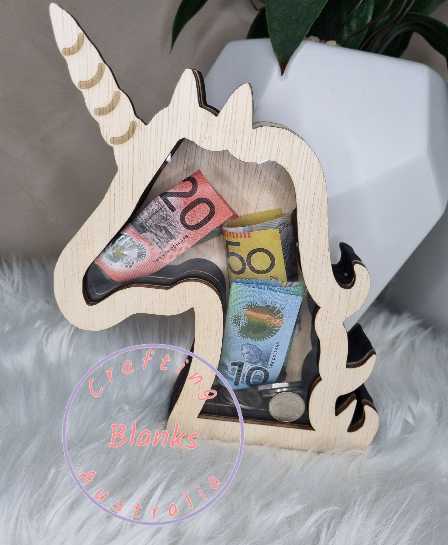 Unicorn shape Chocolate egg drop/Money box