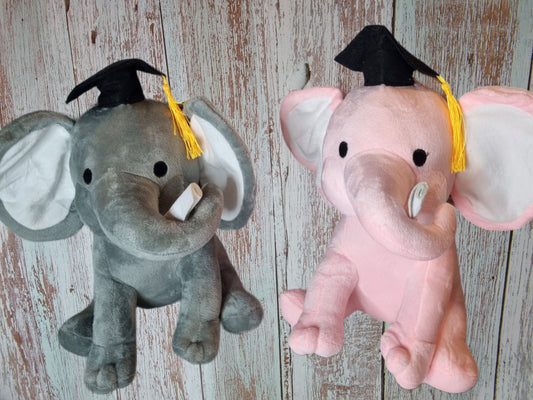 Plush Elephant Graduation Hat