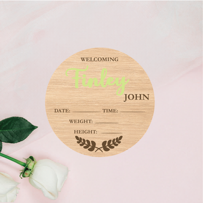 Name Birth Announcement Sign