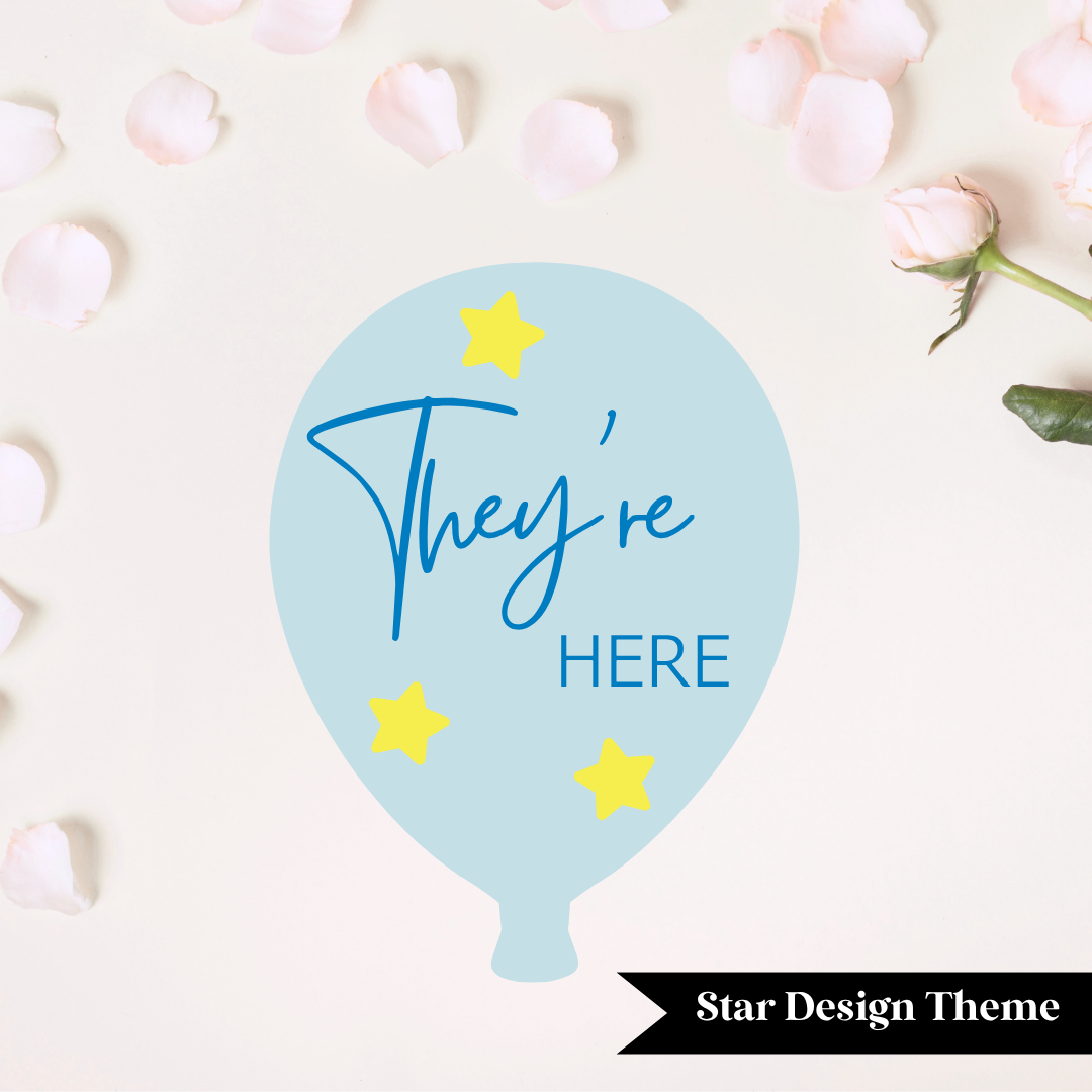 Balloon Birth Announcement Sign
