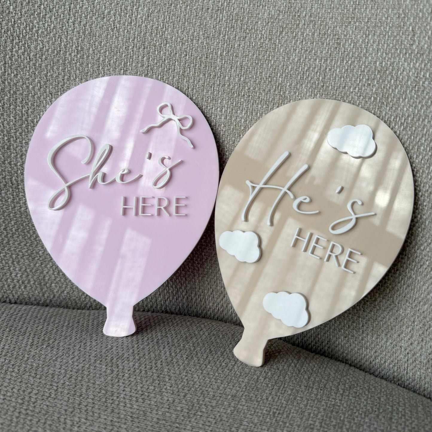 Balloon Birth Announcement Sign