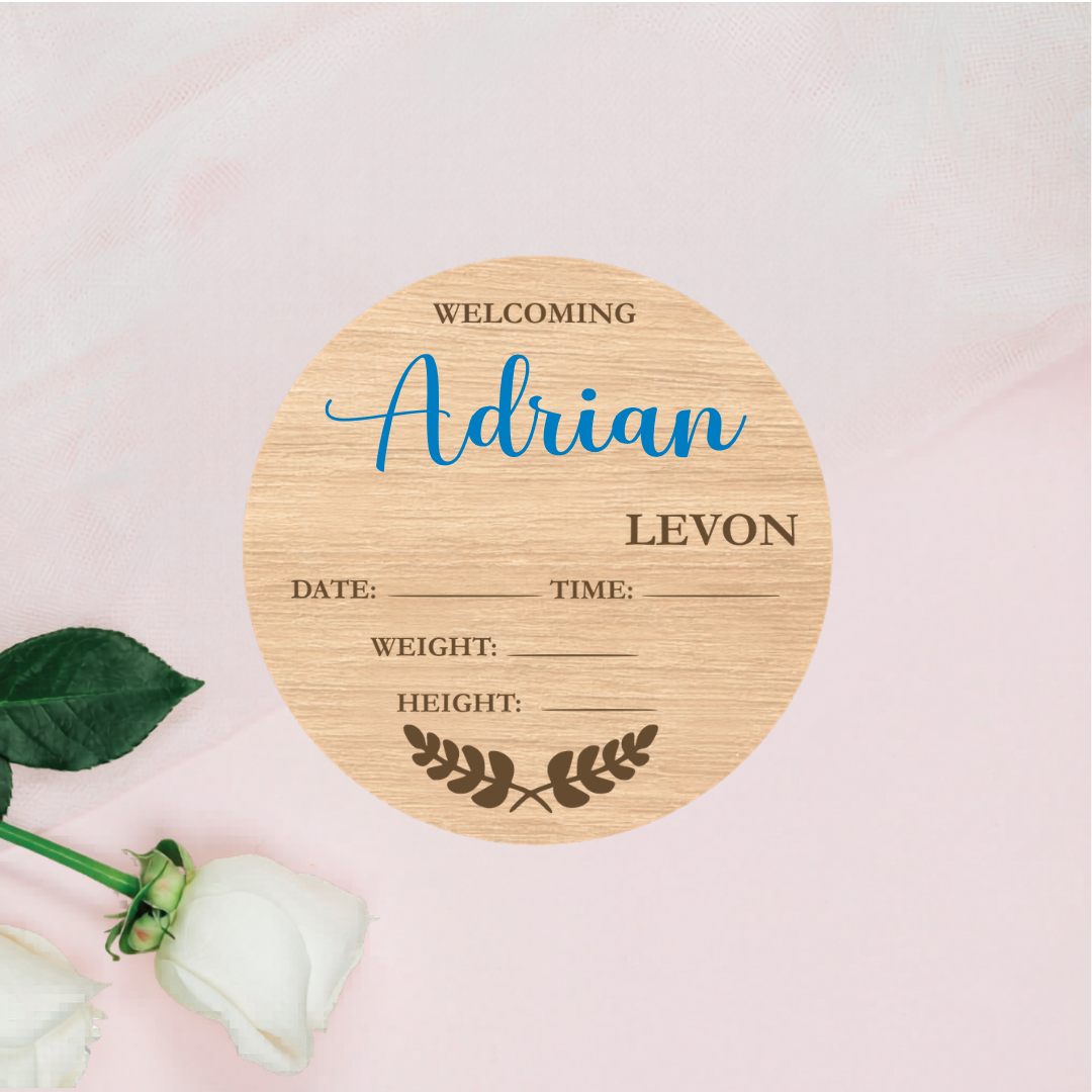 Name Birth Announcement Sign
