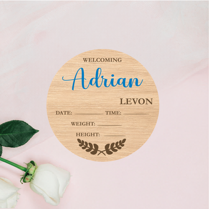 Name Birth Announcement Sign