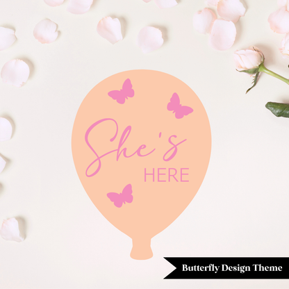 Balloon Birth Announcement Sign