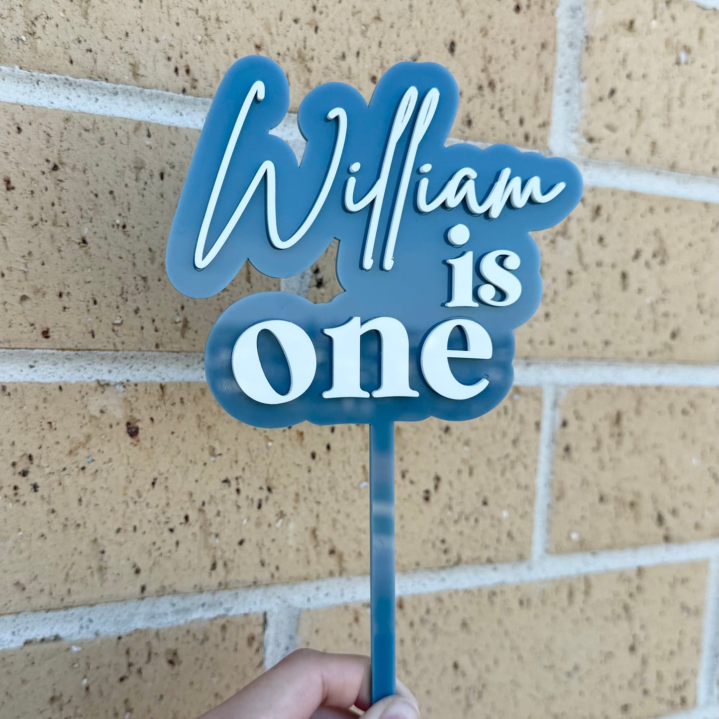 Custom Birthday 1-10 • Double Layer Cake Topper • 120mm
