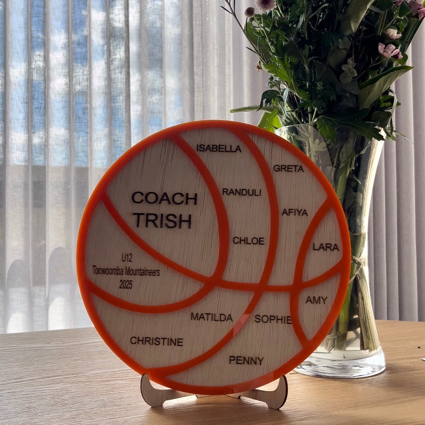 Sports Ball • Custom Plaque • 250mm